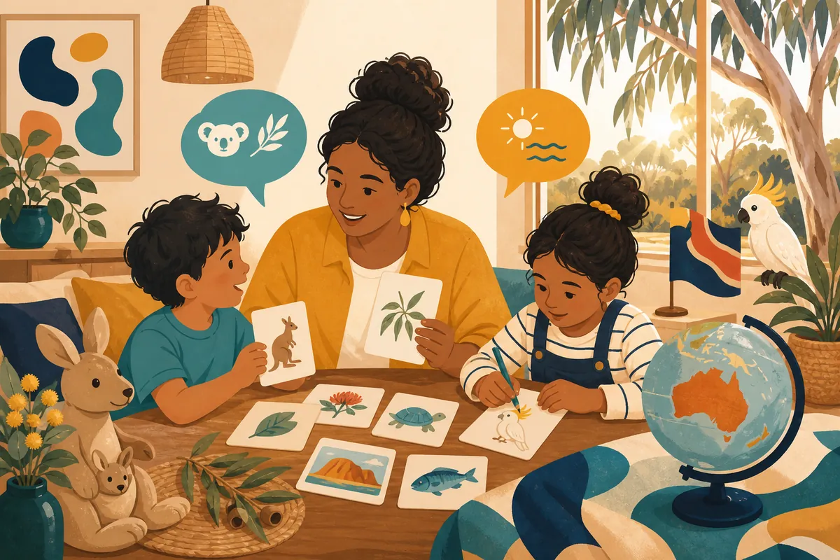 Illustration supporting Bilingual Homeschooling in Australia: How to Teach in Two Languages