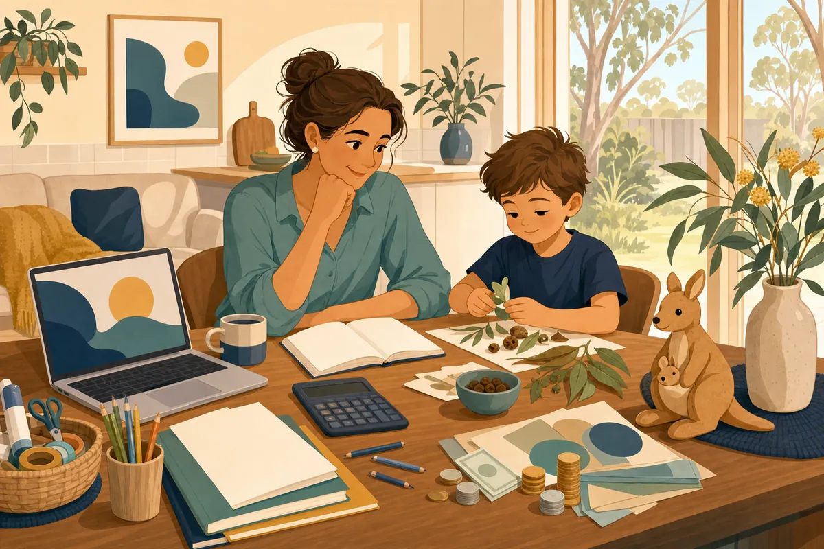 Illustration supporting How Much Does Homeschooling Cost in Australia? A Real Budget