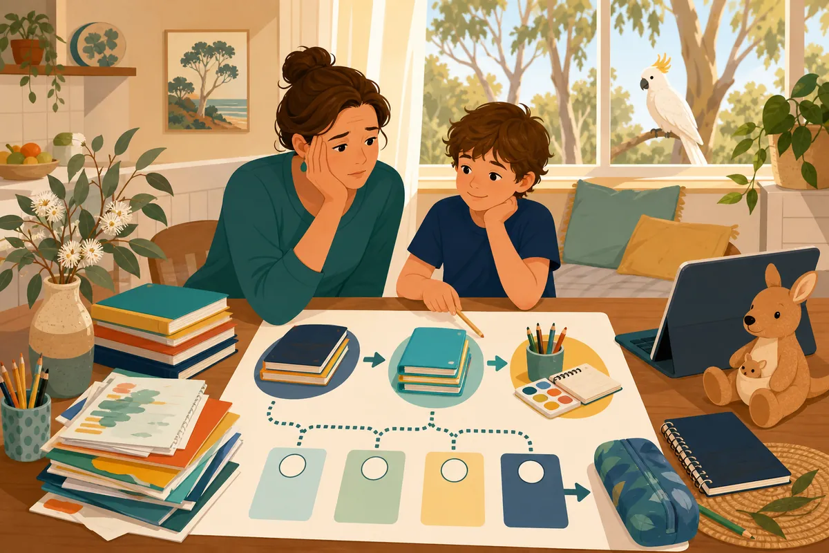 Illustration supporting How to Choose a Homeschool Curriculum in Australia